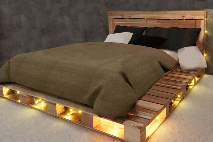 lit palette guirlande lumineuse
